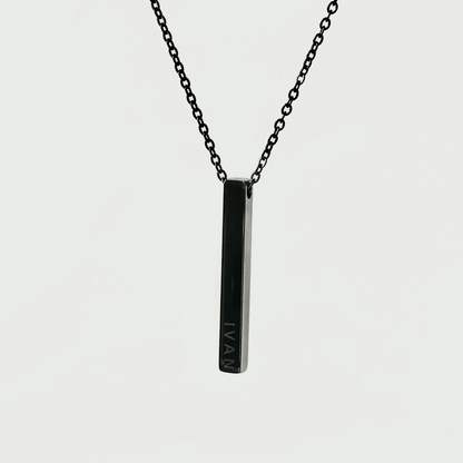 Get trendy with Dublin Necklace - Vertical Engraved Bar - Vertical bar available at Alma Ireland. Grab yours for €29.99 today!